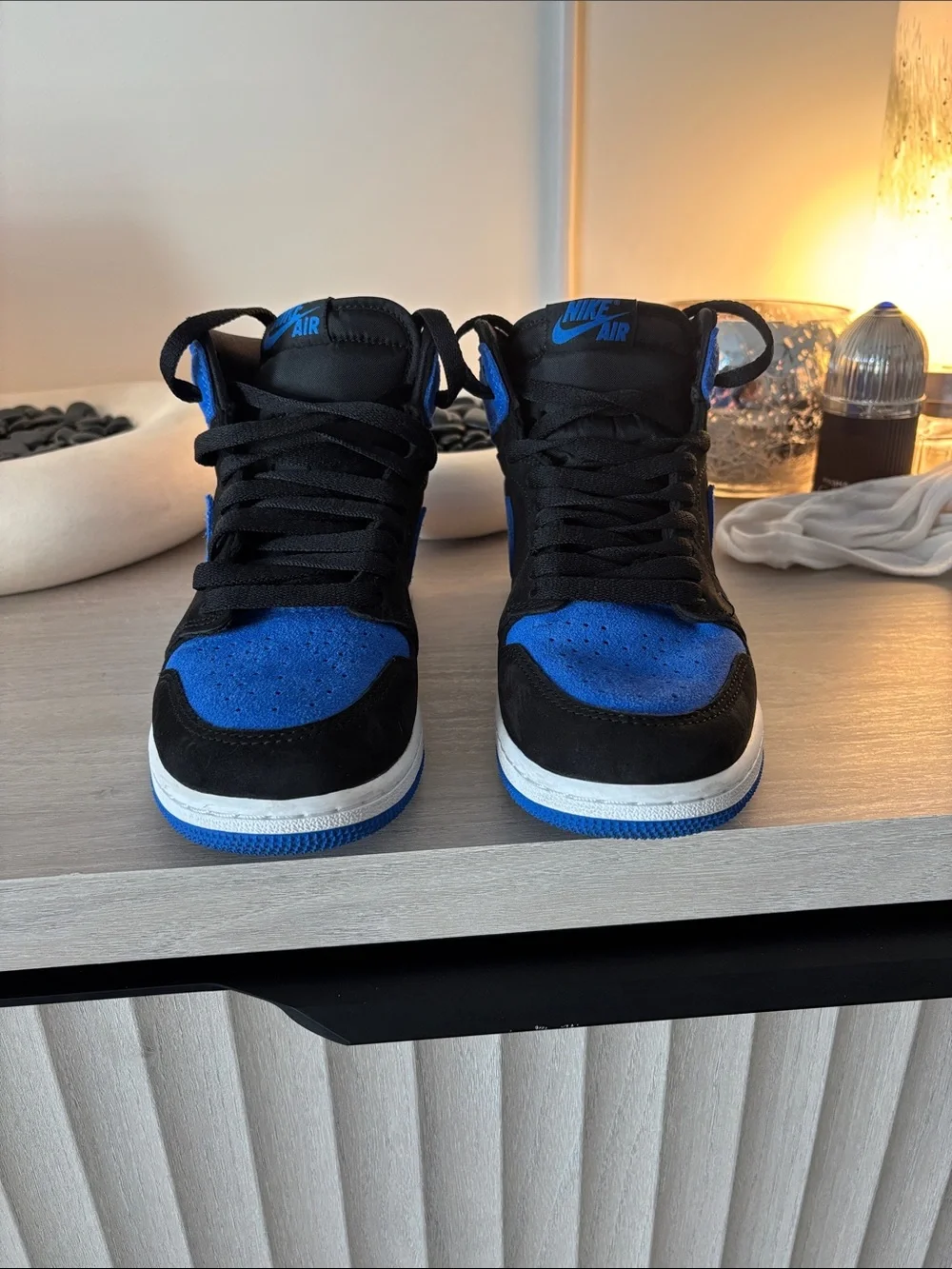 Nike Black & Royal Blue High-Top Sneakers